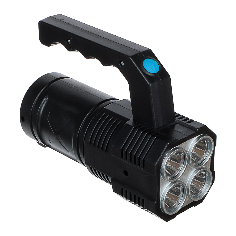 ЕРМАК Фонарь прожектор, 4 LED + COB, 4 режима, 2000мАч, USB кабель, пластик, 147х103х60 мм