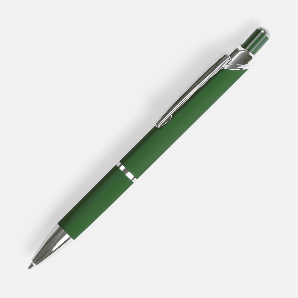 Ручка шариковая Chromos Soft Touch, зеленая