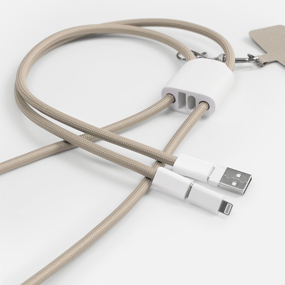 Кабель-ланьярд energyFlex Pro, серо-бежевый