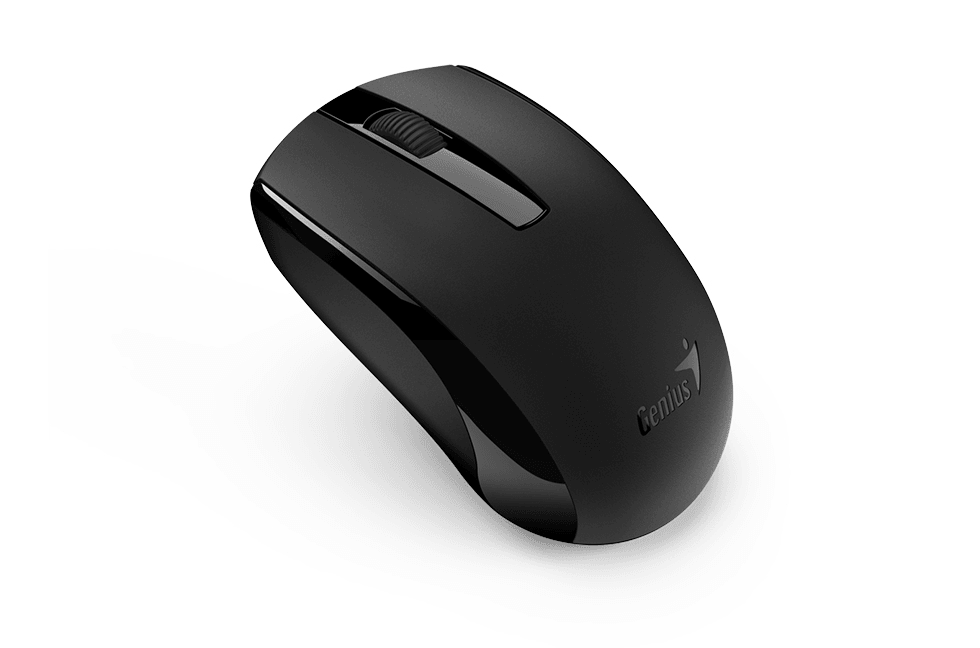 Мышь беспроводная Genius ECO-8100 черная (Black), 2.4GHz, BlueEye 800-1600 dpi, аккумулятор NiMH new package