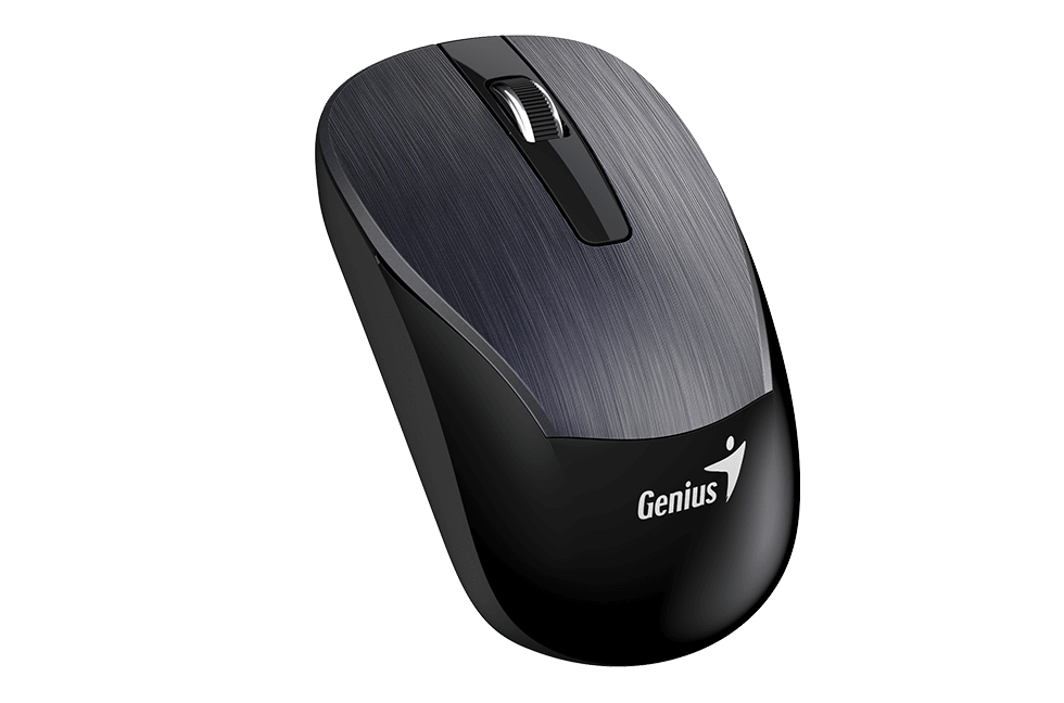 Мышь беспроводная Genius ECO-8015 металлический серый (Iron Gray), 2.4GHz, BlueEye 800-1600 dpi, аккумулятор NiMH new package