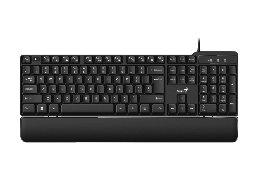 Клавиатура проводная Genius KB-100XP, черная (Black), USB, RU