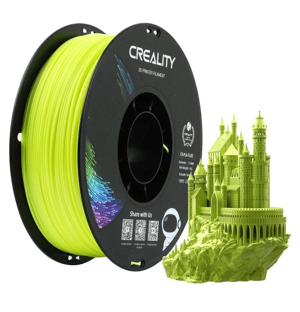 Катушка CR-PLA Fluorescent yellow пластика Creality 1,75 мм 1кг для 3D принтеров, цвет: флуоресцентный желтый