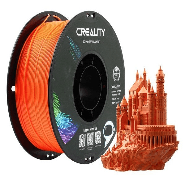 Катушка CR-PLA Fluorescent orange пластика Creality 1,75 мм 1кг для 3D принтеров, цвет: флуоресцентный оранжевый