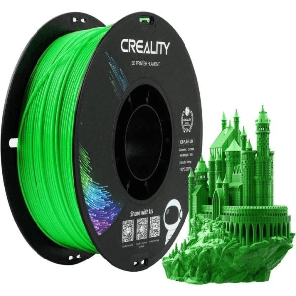 Катушка CR-PLA Fluorescent green пластика Creality 1,75 мм 1кг для 3D принтеров, цвет: флуоресцентный зеленый