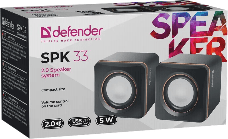 Акустическая 2.0 система Defender 65633 SPK 33 5 Вт, питание от USB