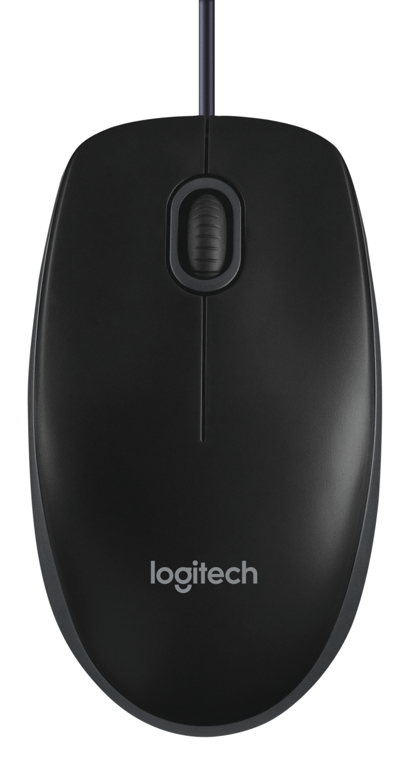 Мышь Logitech B100 Black (черная, оптическая 800dpi, USB, 1.8м) (арт. 910-003357, M/N: M-U0026)