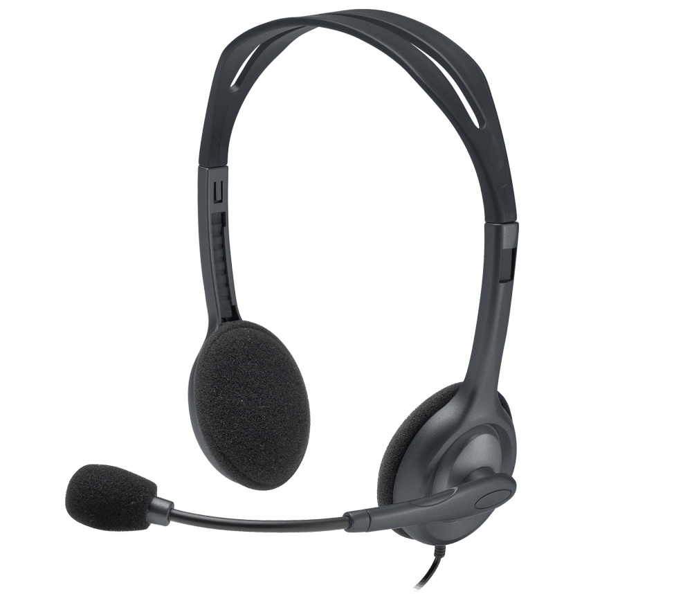 Гарнитура Logitech H111 (1 x 3.5мм, кабель 1.8м) (арт. 981-000594, M/N: A-00021)