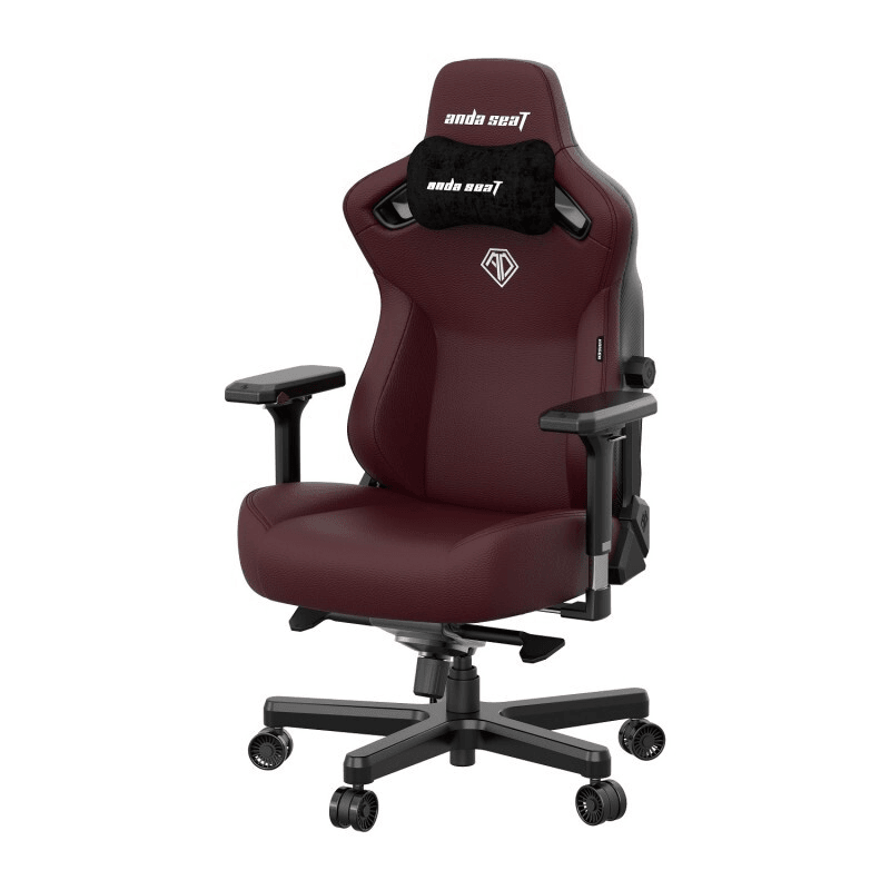 Кресло игровое Anda Seat Kaiser 3, цвет бордовый, размер L (120кг), материал ПВХ (модель AD12)