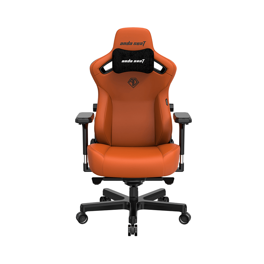 Кресло игровое Anda Seat Kaiser 3, цвет оранжевый, размер XL (180кг), материал ПВХ (модель AD12)