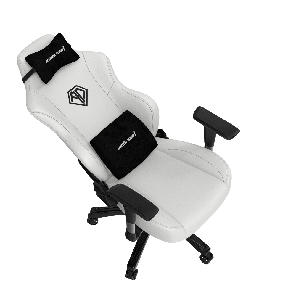 Кресло игровое Anda Seat Phantom 3, цвет белый, размер L (90кг), материал ПВХ (модель AD18)