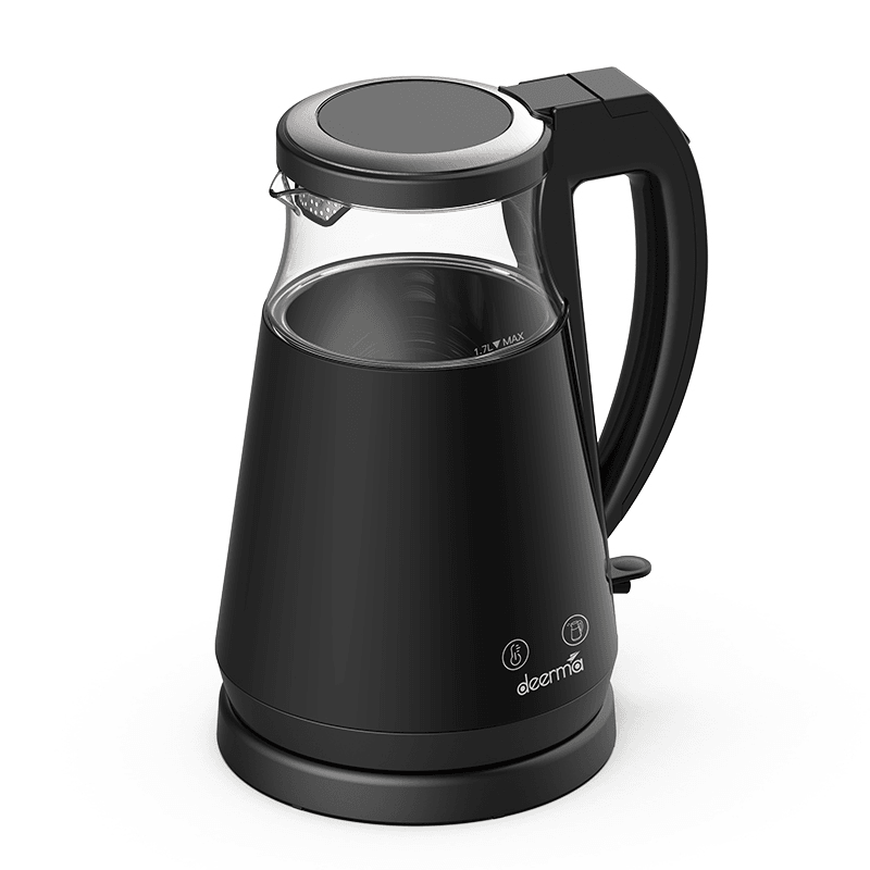 Electric Kettle DEM-SH90W Black, 1.7L, 1700W, thermostat 40-100°C