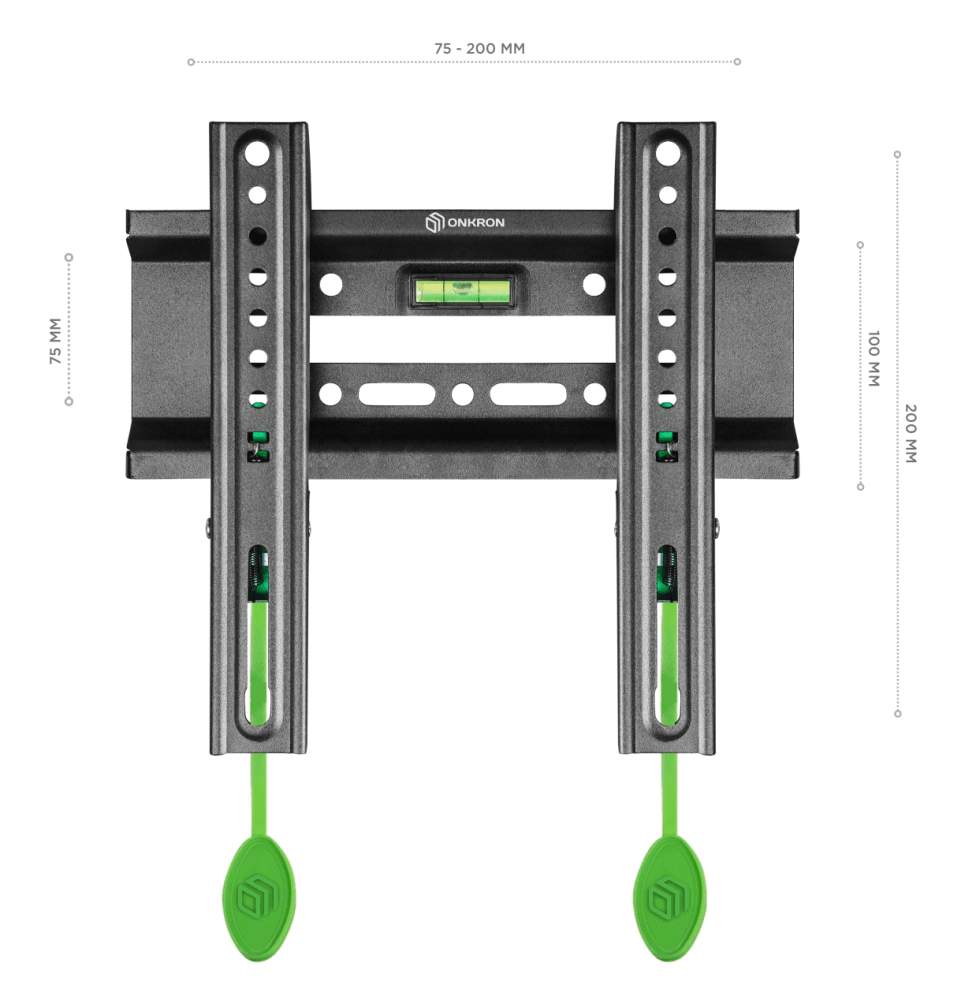 ONKRON кронштейн для телевизора 17"-43" фиксированный, чёрный FM1