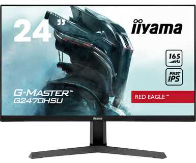 Монитор LCD 23.8'' 16:9 1920х1080(FHD) IPS, nonGLARE, 165 Hz, 250cd/m2, H178°/V178°, 1100:1, 80M:1, 16,7 миллионов цветов, 0,8 ms, HDMI, DP, USB-Hub, Tilt, Speakers, Black