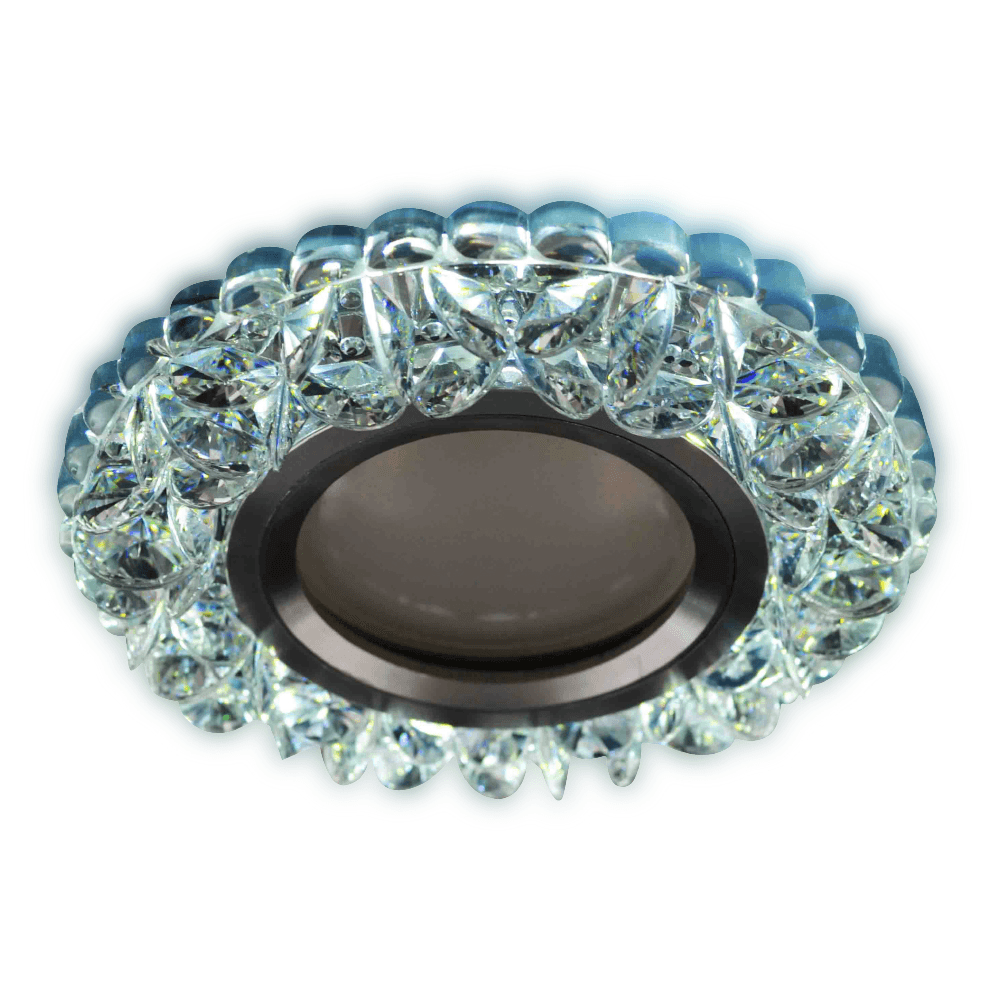 Светильник встраиваемый прозрачный круглый H071-1 MR16+3Вт LED Диаметр 9,5см LED + GU5.3