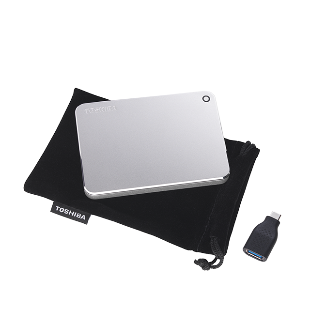 Внешний жесткий диск TOSHIBA HDTW220ES3AA Canvio Premium NEW 2ТБ 2,5" USB/USB Type-C, серебристый металлик