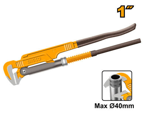 Сверхмощный шведский трубный ключ на 90° Ingco HPW04011,макс. 40мм