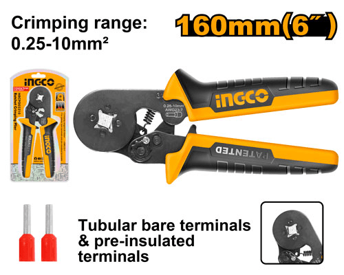 Клещи обжимные Ingco HRCPG05210,0,25-10мм2 наконечник,160мм