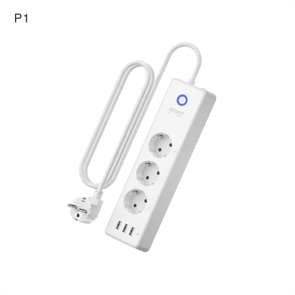 Умный сетевой фильтр Gosund Smart plug, 3 USB outlet, total 3.1A 3 sockets seperate controlled