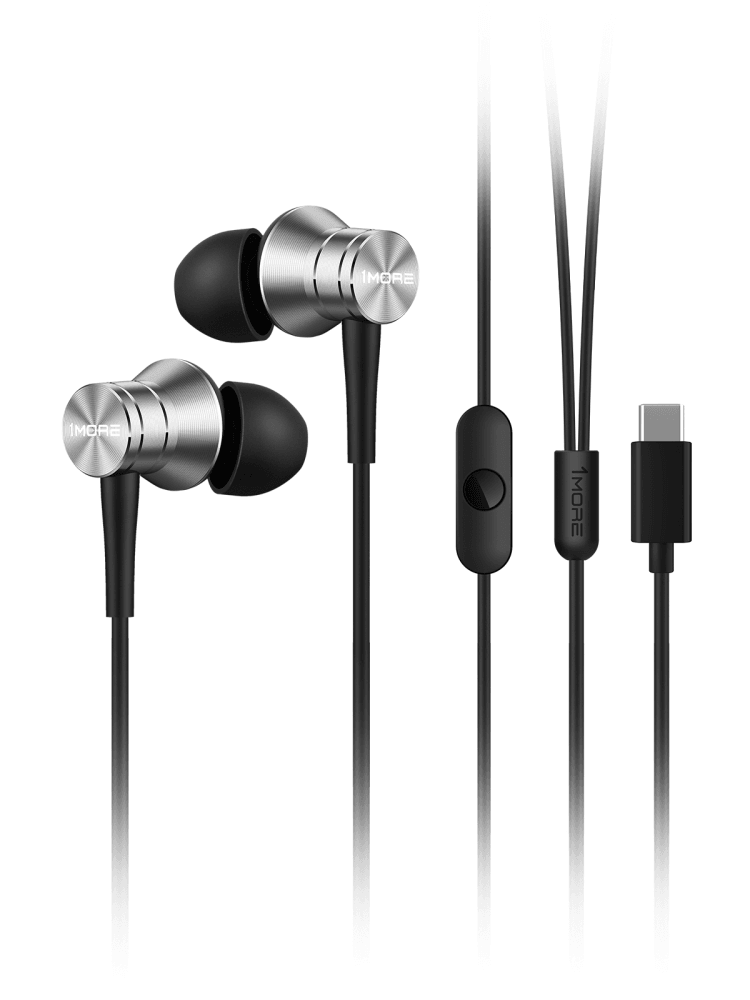 Наушники 1MORE Piston Fit In-Ear Headphones (type-c version of E1009) серебристые