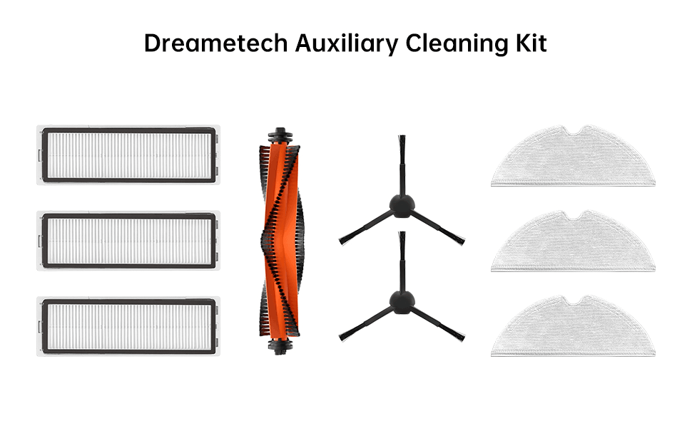 Комплект аксессуаров для робота-пылесоса  Kit 1Main Brush+2Side Brush+3Dust Box Filter+3 Wash-free Mop Pad 1шт. D9 Plus White