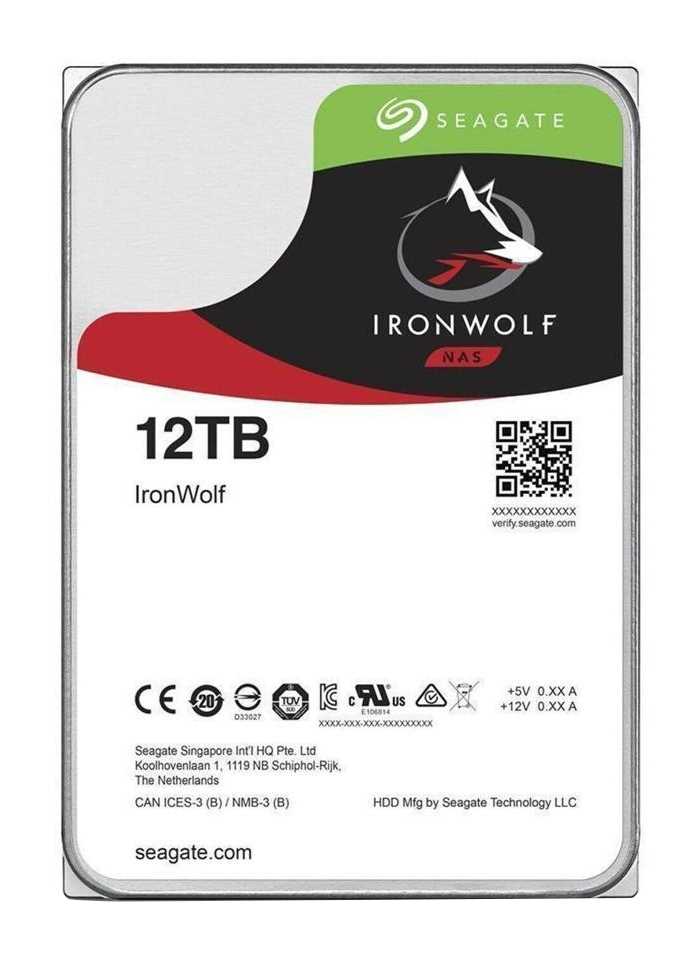 Жесткий диск Seagate IronWolf ST12000VN0008 NAS 12TB, 3.5", 7200 RPM, 256MB, SATA-III, 512e