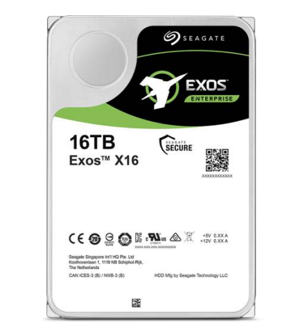 Жесткий диск Seagate Exos X16 ST16000NM001G, 16TB, 3.5", 7200 RPM, SATA-III, 512e/4K, 256MB
