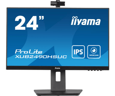 Монитор LCD 23.8'' 16:9 1920х1080(FHD) IPS, 60 Hz, 250 cd/m2, H178°/V178°, 1000:1, 80M:1, 16.7M, 4ms, VGA, HDMI, DP, USB-Hub, Height adj, Pivot, Tilt, Swivel, Speakers, Webcam, Black