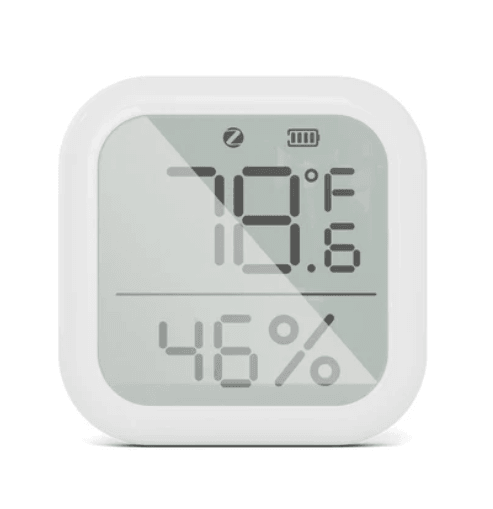 Датчик температуры и влажности с экраном Moes ZigBee Smart Temperature and Humidity Sensor белый модели ZSS-KB-TH-LF