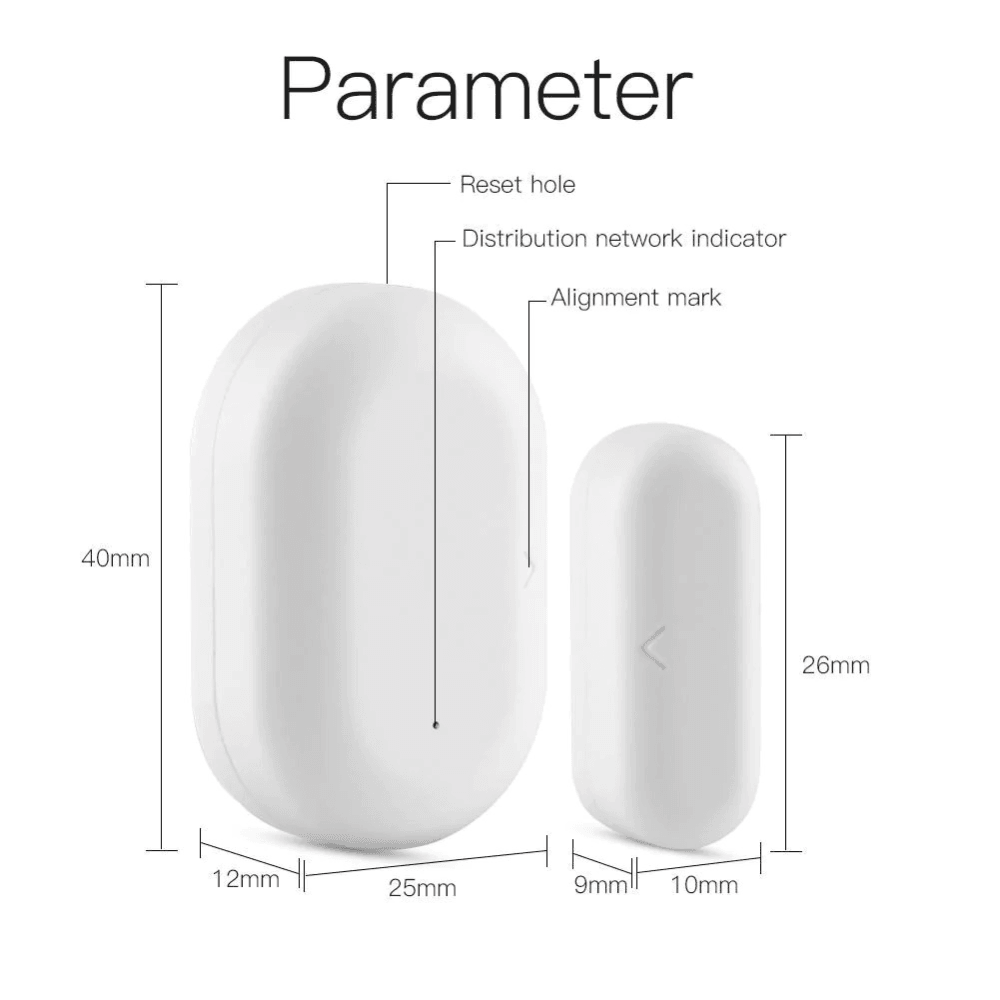 Датчик открытия дверей и окон MOES Door&Window Sensor CR2032 Zigbee