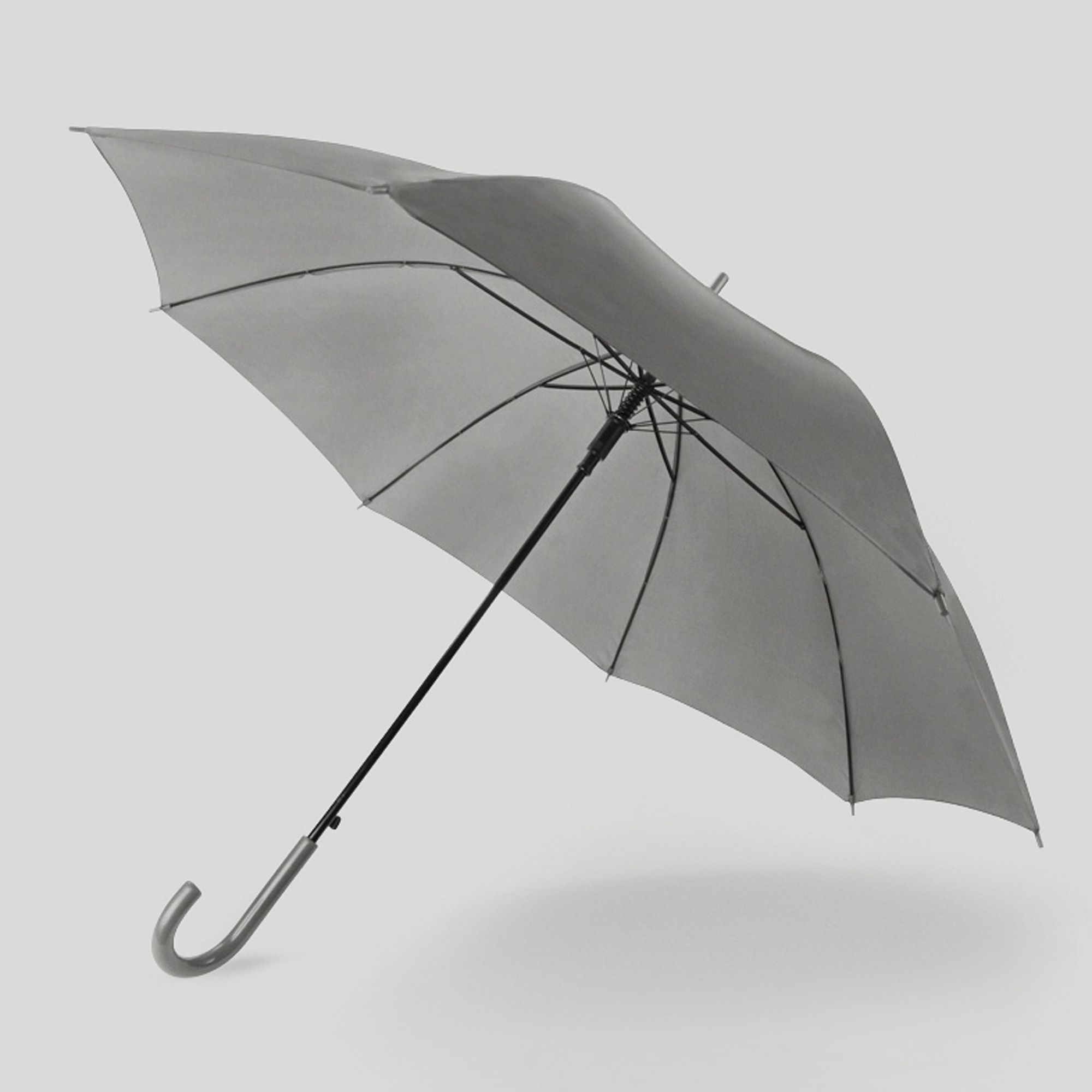 Зонт-трость Яркость, светло-серый