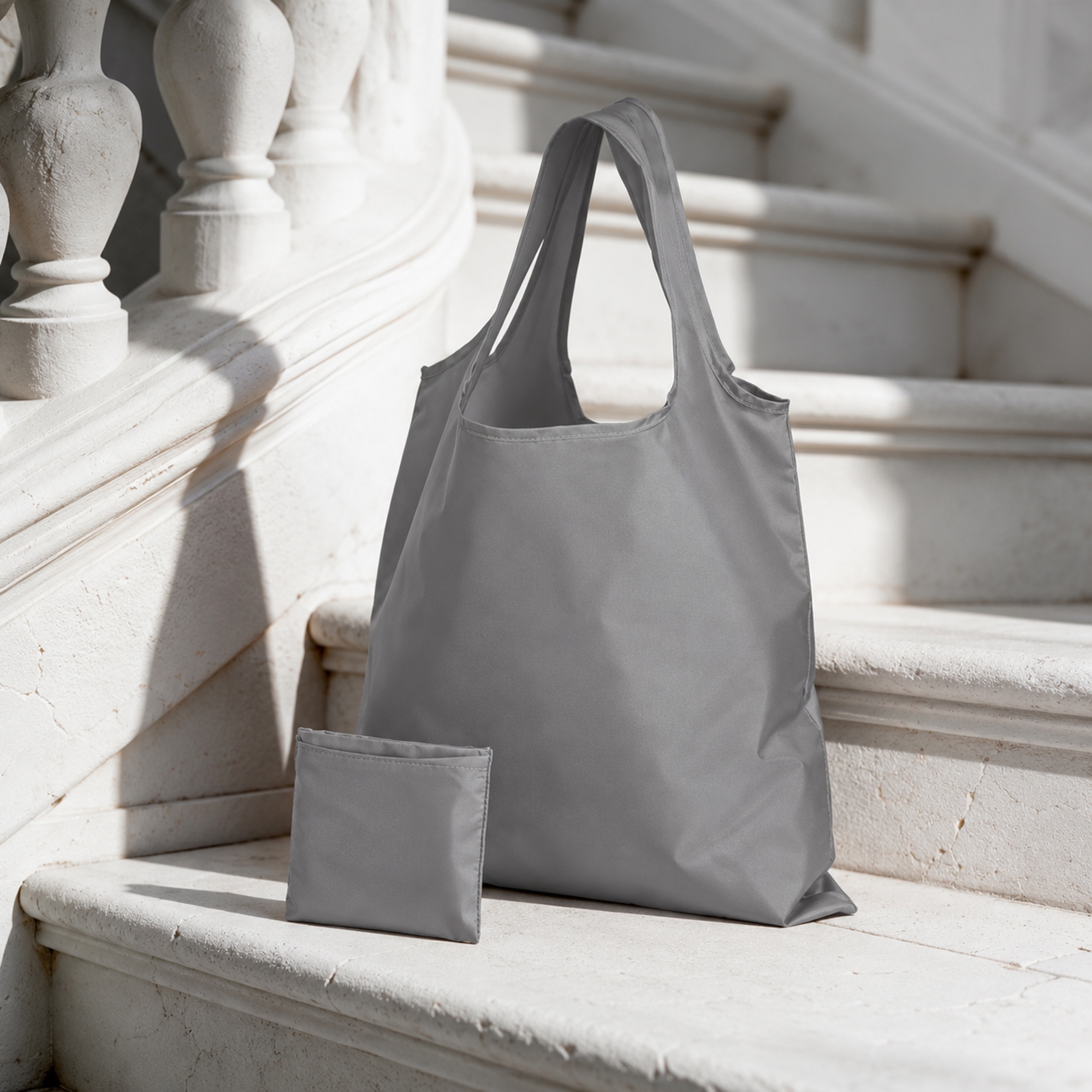 Складная сумка Reviver из переработанного пластика, серый