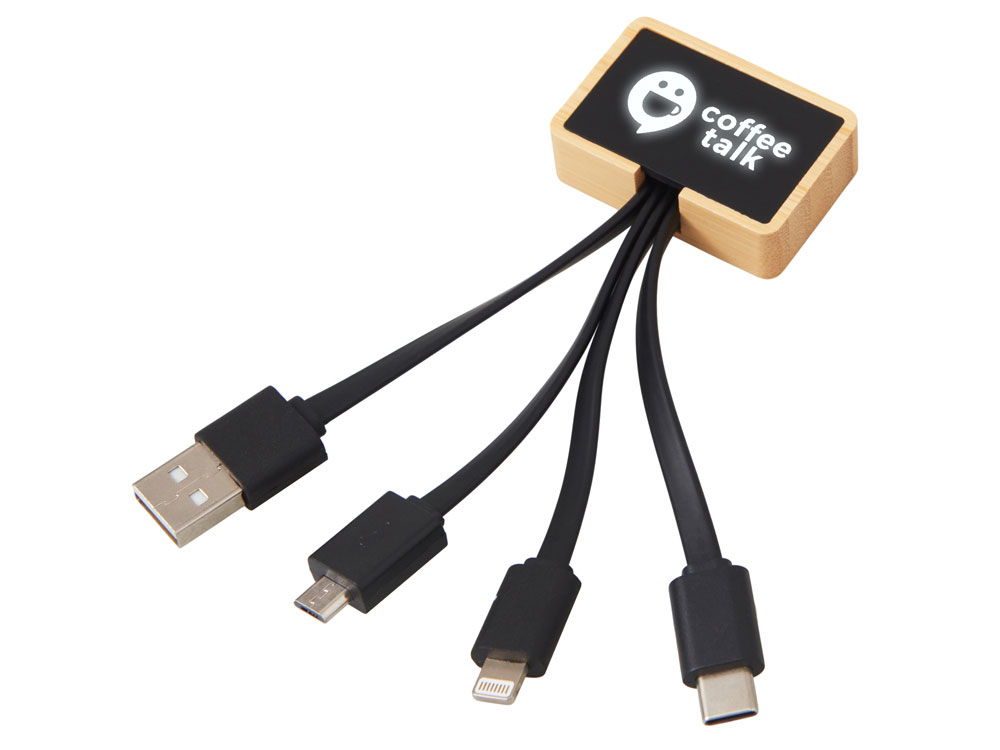 Кабель 3-в-1 с подсветкой лого Reedia S6