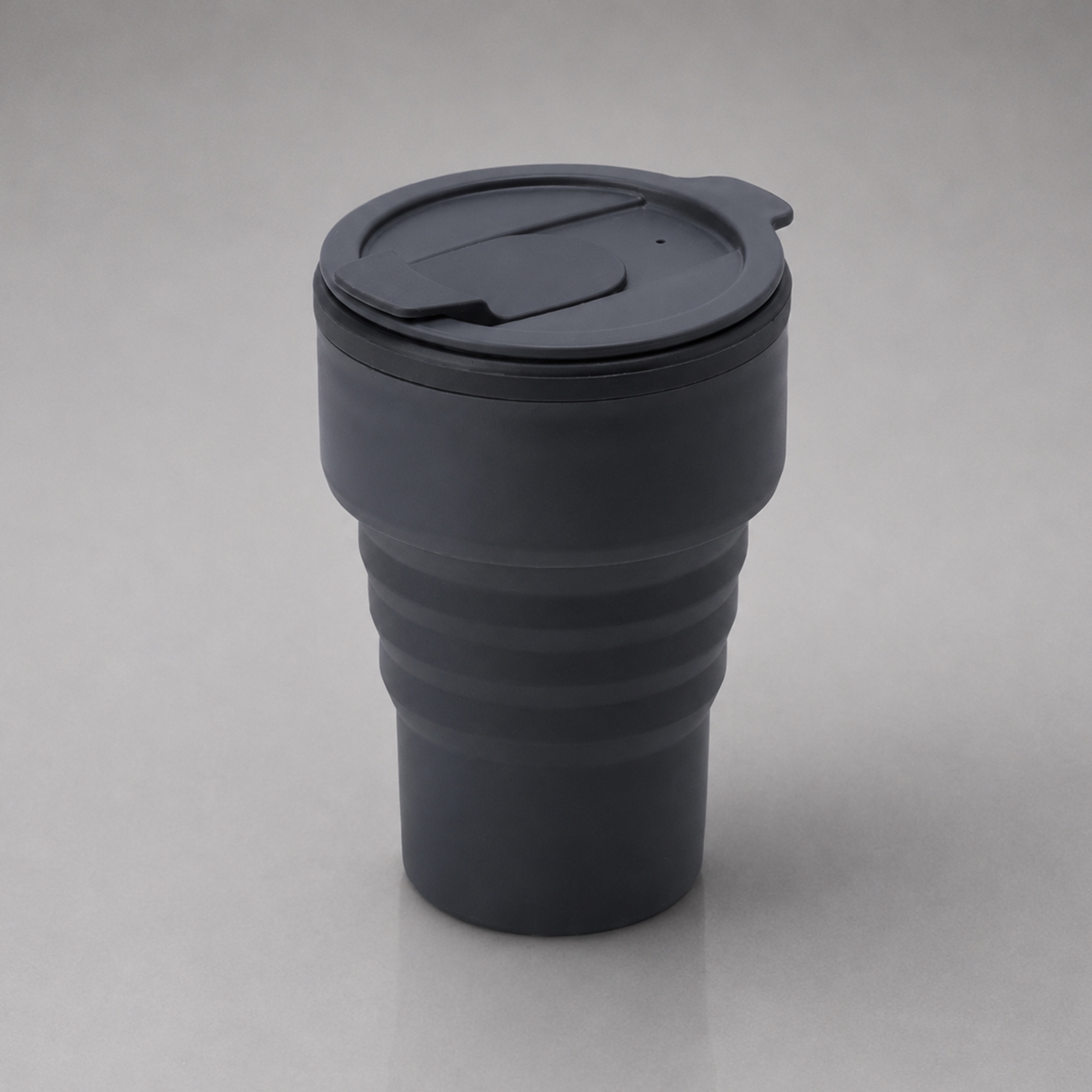Силиконовый складной стакан GoCup, темно-серый