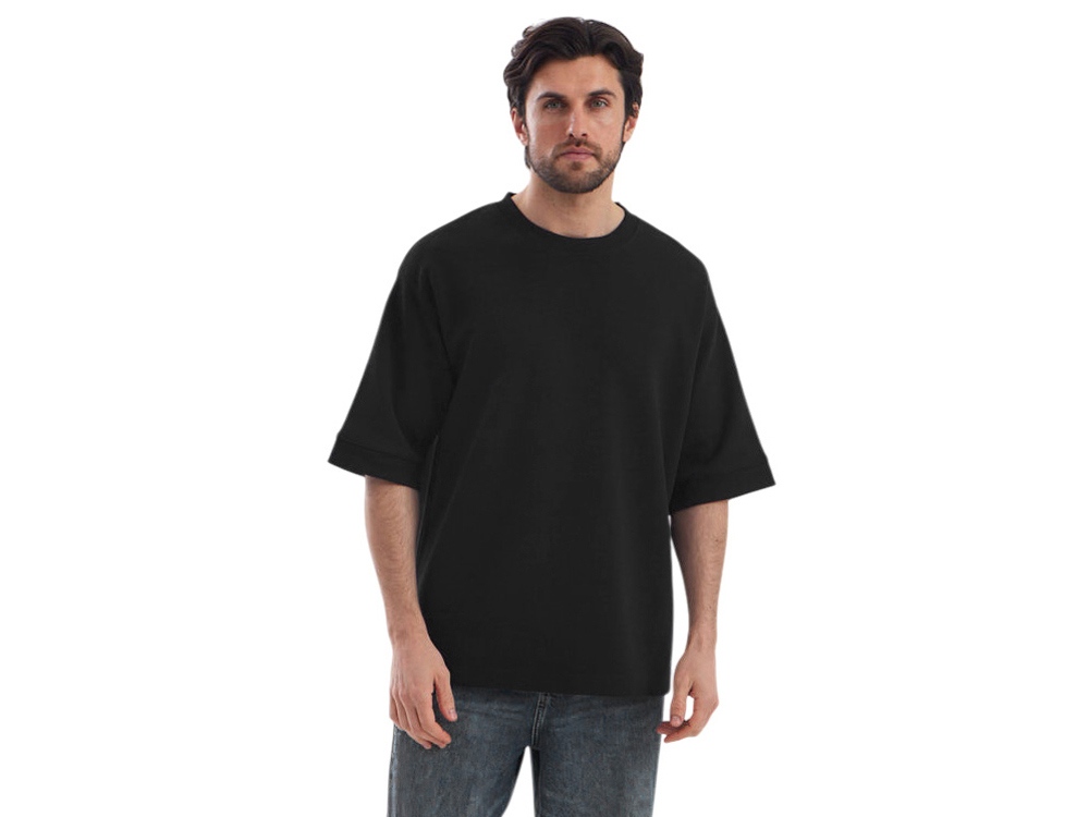 Футболка Kyoto из джерси 180 г/м2 с пич отделкой, унисекс, черный