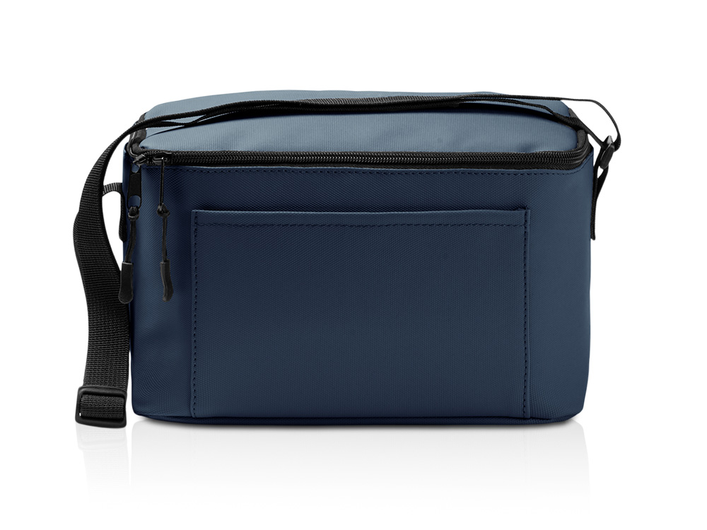 Сумка-холодильник из искусственной кожи с регулируемыми ручками Дэнвер (DENVER), темно-синий