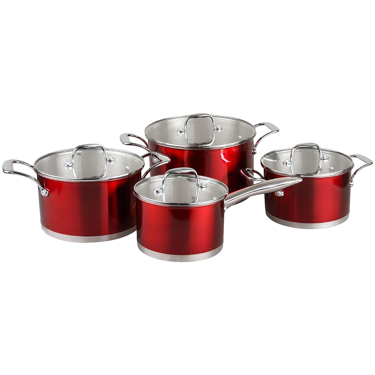 PSS-640028 Prezioso Набор кастрюль 18см, 20см, 24см и соусник 16см с крышками