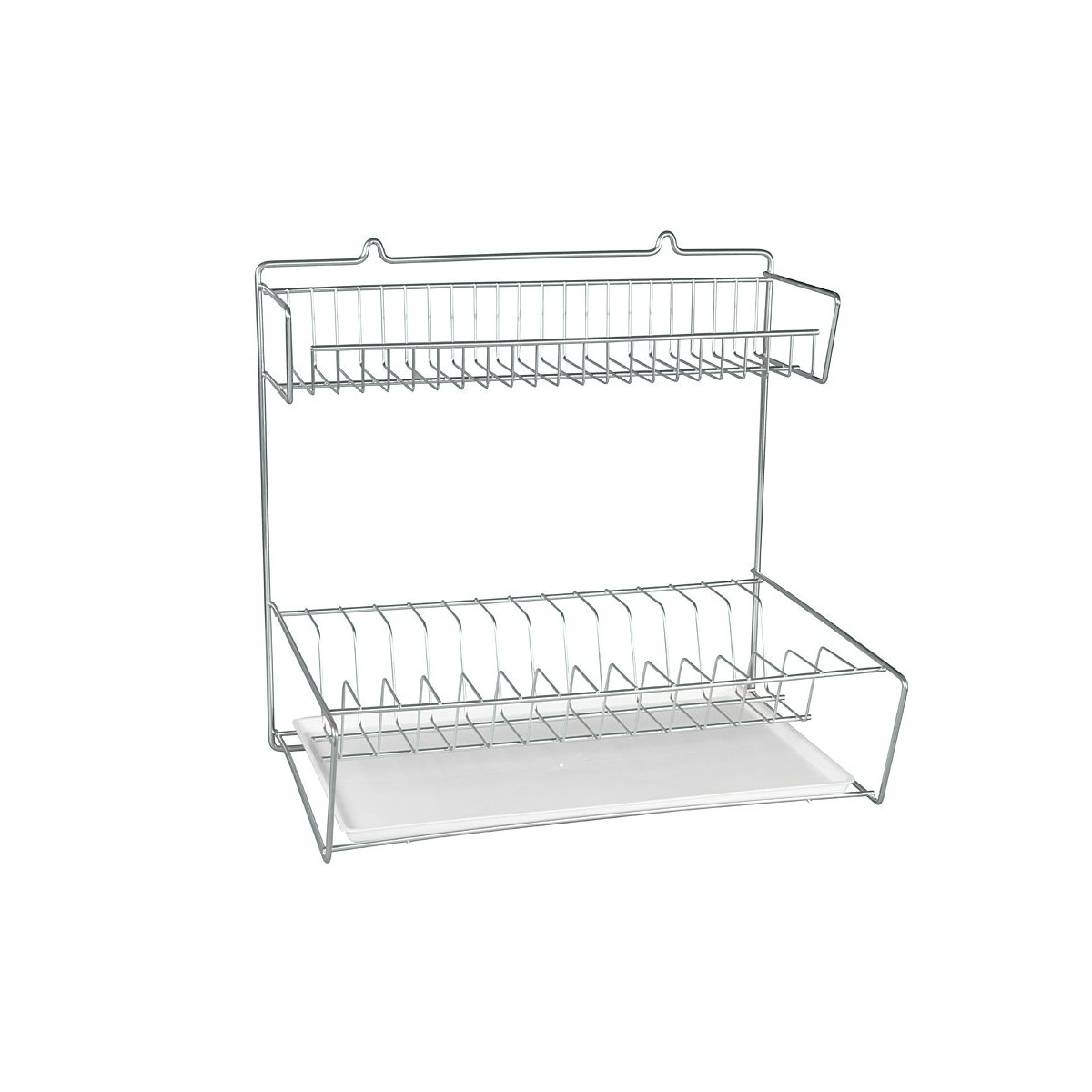 RUS-285001 Zn Сушилка для посуды настенная с поддоном