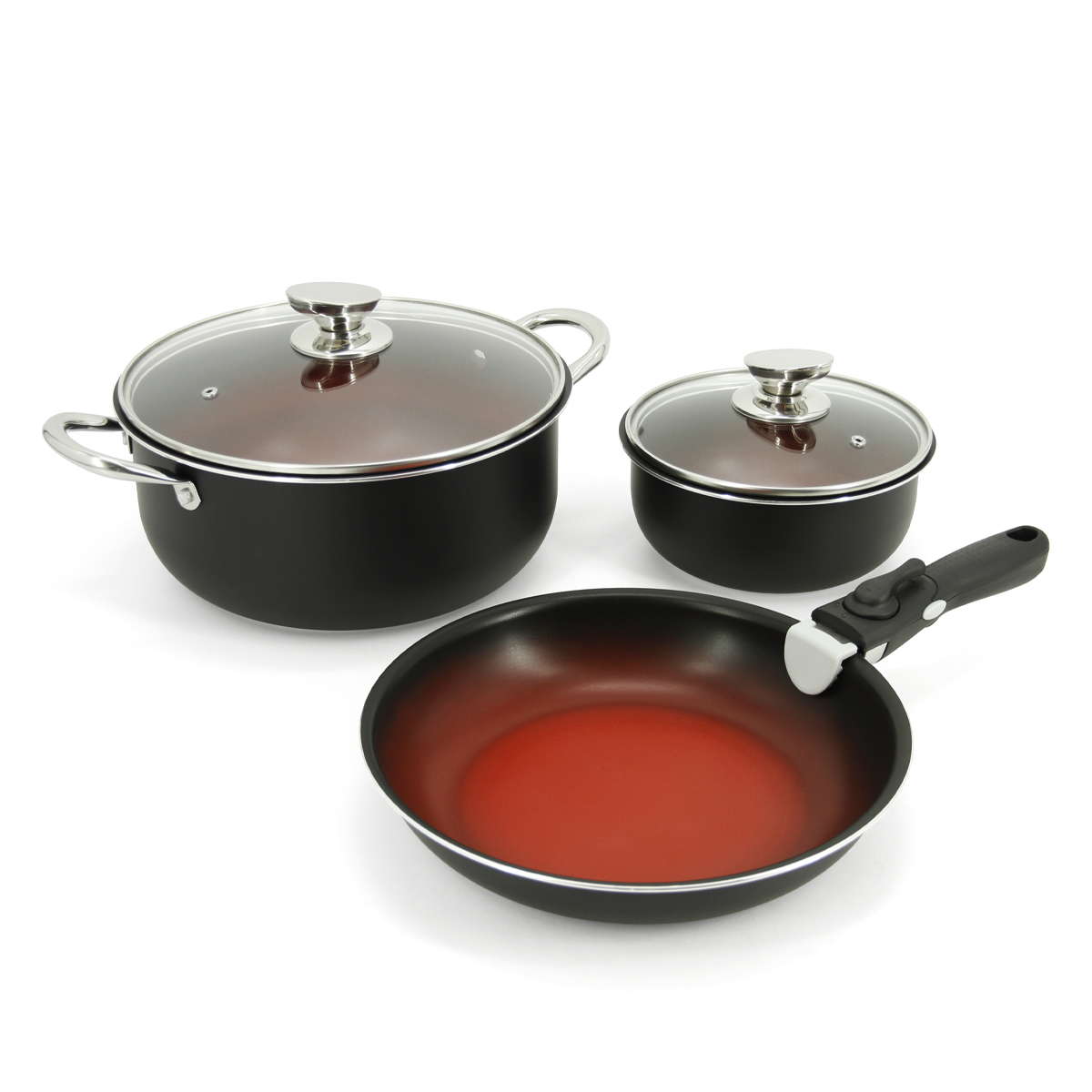 P640558 Comodo set Набор посуды для приготовления со съемной ручкой