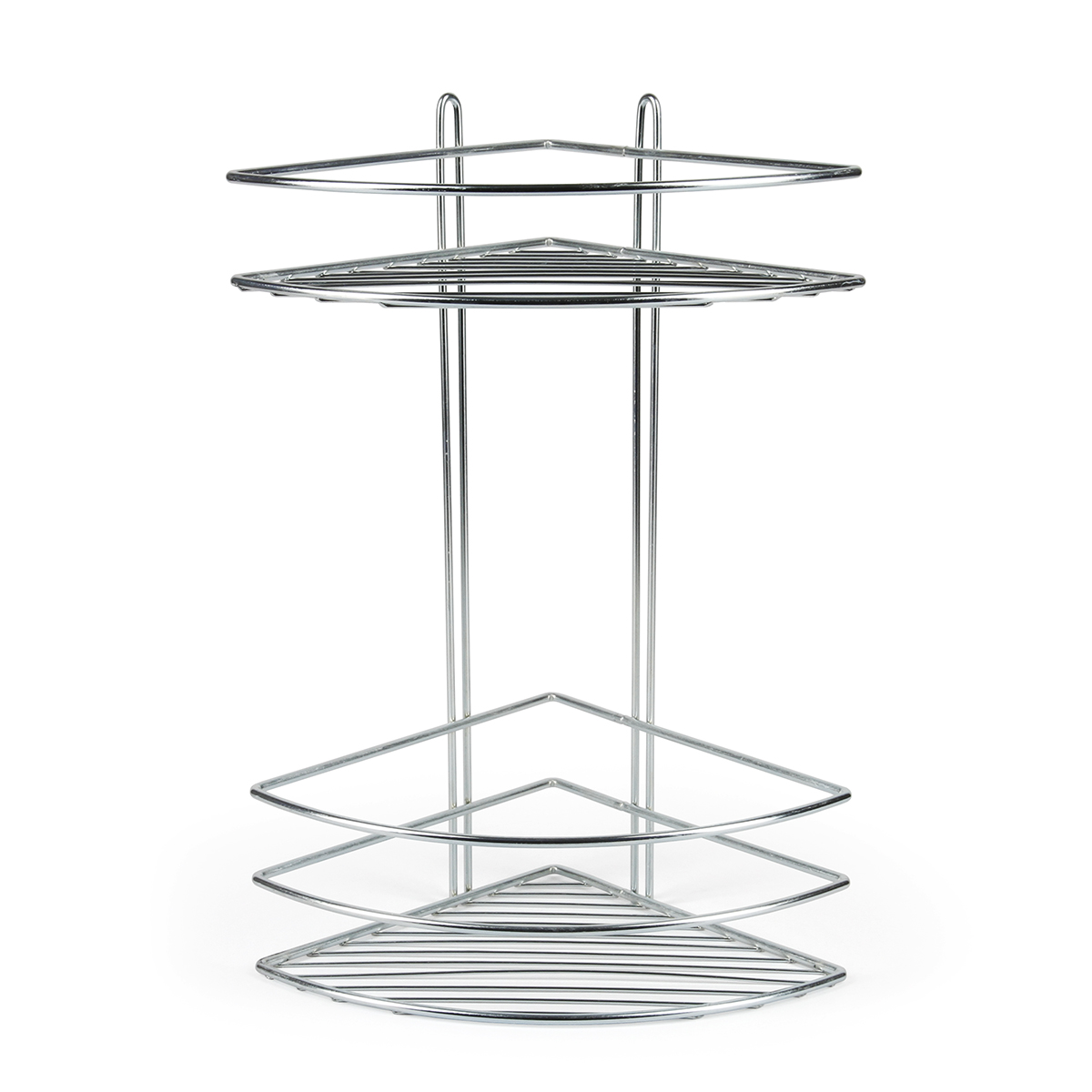 RUS-385322 Полка для ванной 2-х ярусная угловая, овал.