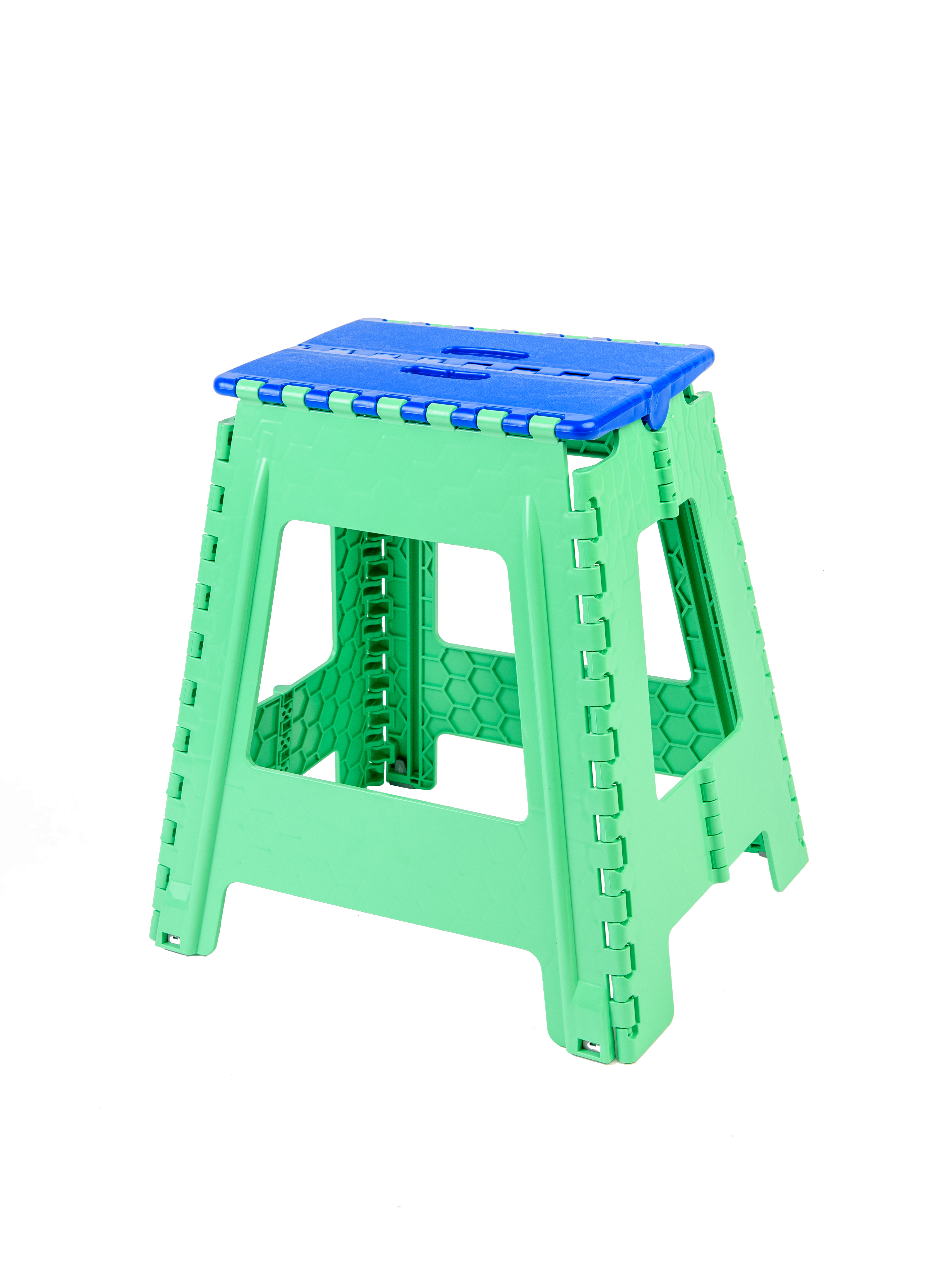 100107 Табурет складной, зелёно-синий, 46х43х36 см, 120 кг