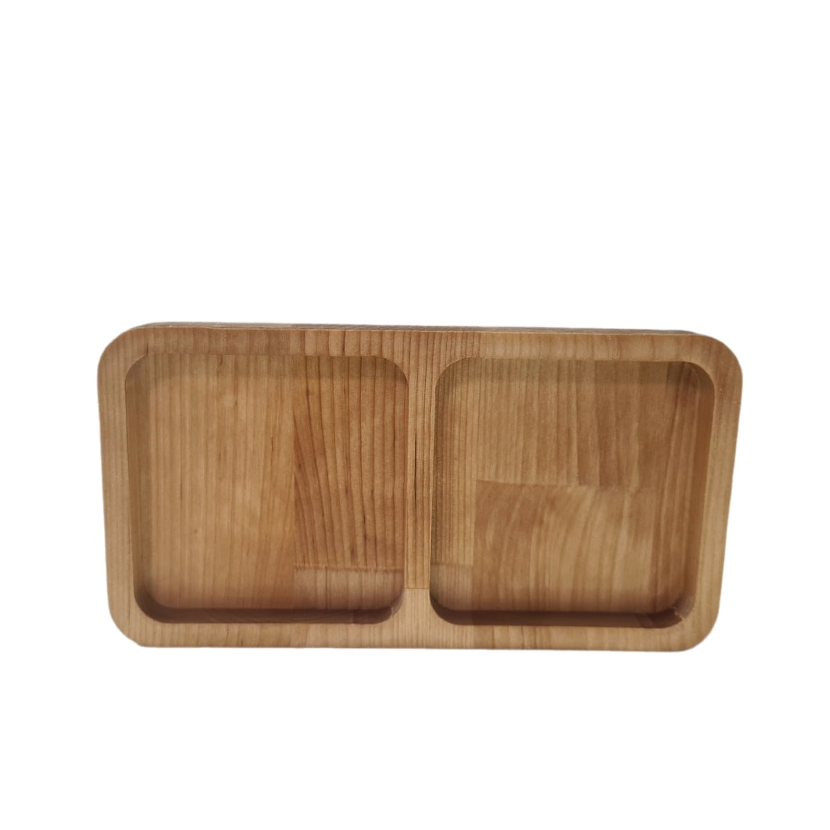 370678m Менажница "Две секции" 10х19,2х1,8 см, массив берёзы, покрыта маслом