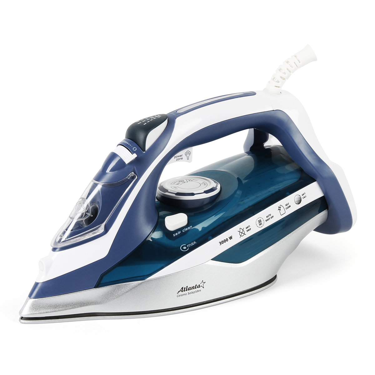 ATH-5580 (blue) Утюг с пароувлажнением