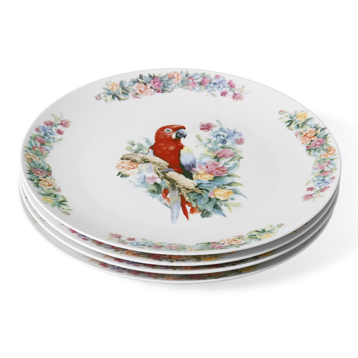 P300028 Parrots Набор обеденных тарелок 27 см, 4 шт,
