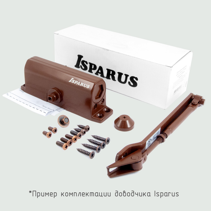 ДОВОДЧИК ДВЕРНОЙ  430 ISPARUS  КОРИЧНЕВЫЙ (МАССА ДВЕРИ 50-110 КГ) (1/10) "НОРА-М" 