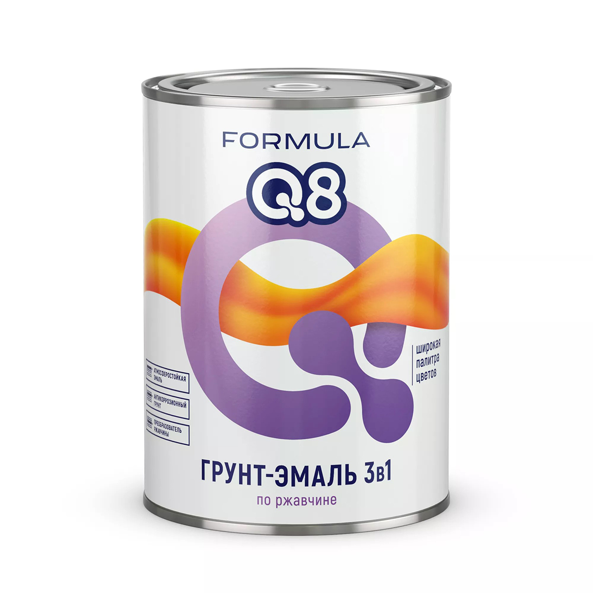 ГРУНТ- ЭМАЛЬ ПО РЖАВЧИНЕ "FORMULA Q8"  ШОКОЛАДНАЯ  0,9 КГ (1/14)  