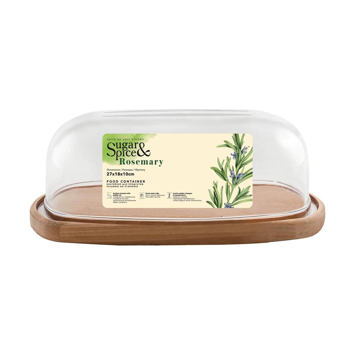 КОНТЕЙНЕР ДЛЯ ПРОДУКТОВ "ROSEMARY" 27*18*10 СМ ДЕРЕВ. (1/6) "SUGAR&SPICE" SE104812996 