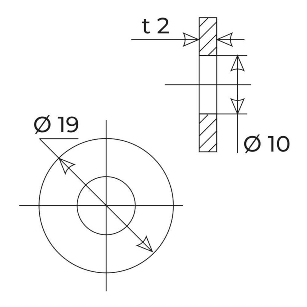 ПРОКЛАДКА ДЛЯ ВОДЫ 1/2" РЕЗИНОВАЯ (БЕЛАЯ) (6 ШТ.) (10/200) "MPF" 