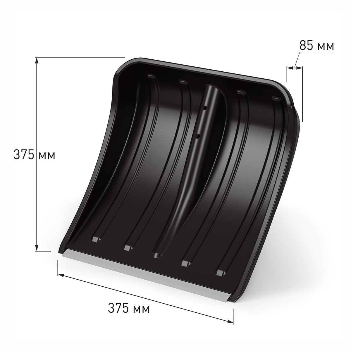 ЛОПАТА СНЕГ. ПЛАСТ. (КОВШ) "КЛАССИКА" 375 Х 375 ММ МЕТАЛ. ПЛАСТИНА (1/5) "АЛЬТЕРНАТИВА" М8813 