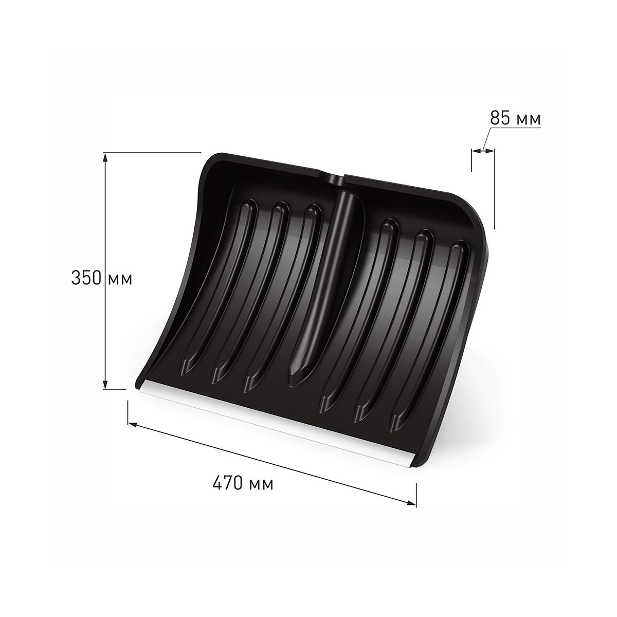 ЛОПАТА СНЕГ. ПЛАСТ. (КОВШ) "КОМФОРТ" 350 Х 470 ММ МЕТАЛ. ПЛАСТИНА (1/5) "АЛЬТЕРНАТИВА" М8824 